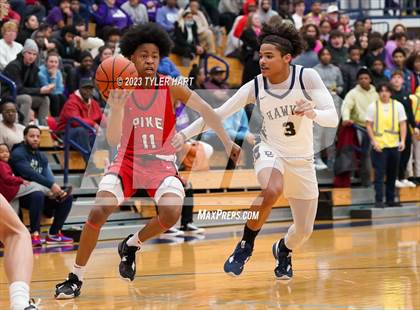 Thumbnail 3 in Pike vs. Decatur Central (IHSAA 4A Sectional 11 semi-final) photogallery.