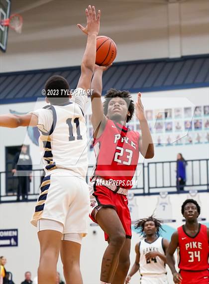 Thumbnail 3 in Pike vs. Decatur Central (IHSAA 4A Sectional 11 semi-final) photogallery.