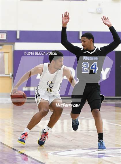 Thumbnail 2 in Comenius School vs Carmel Christian (Hickory Tavern/Chick-fil-A Blakeney Classic) photogallery.