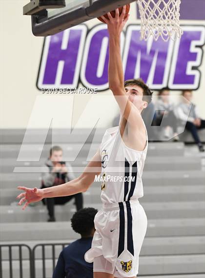 Thumbnail 3 in Comenius School vs Carmel Christian (Hickory Tavern/Chick-fil-A Blakeney Classic) photogallery.