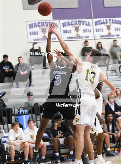 Thumbnail 2 in Comenius School vs Carmel Christian (Hickory Tavern/Chick-fil-A Blakeney Classic) photogallery.