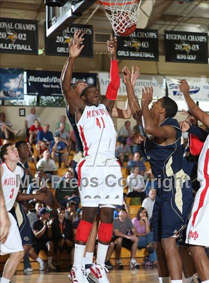 Thumbnail 1 in Mater Dei vs. Grace Prep (City of Palms Classic) photogallery.