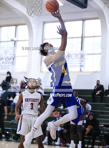 Thumbnail 3 in University vs St. Bernard (West  Side Tip off Classic) photogallery.