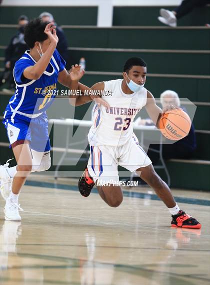 Thumbnail 1 in University vs St. Bernard (West  Side Tip off Classic) photogallery.