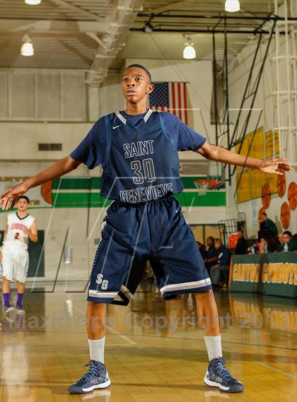 Thumbnail 2 in St. Genevieve vs. Santa Clarita Christian (Canyon Classic) photogallery.