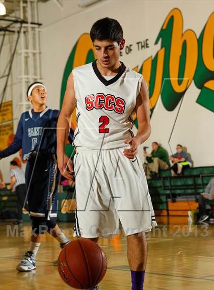 Thumbnail 3 in St. Genevieve vs. Santa Clarita Christian (Canyon Classic) photogallery.