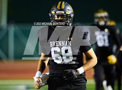 Thumbnail 2 in Brennan vs. United South (UIL Football 6A Division 1 Bi-District) photogallery.