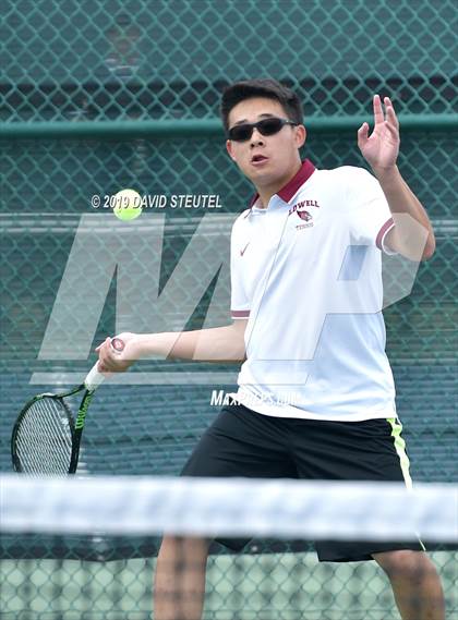 Thumbnail 3 in Menlo School vs. Lowell (CIF NorCal Regional Team Tennis Championships) photogallery.