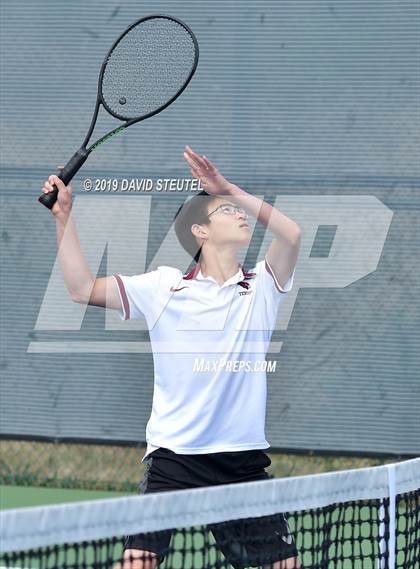 Thumbnail 2 in Menlo School vs. Lowell (CIF NorCal Regional Team Tennis Championships) photogallery.