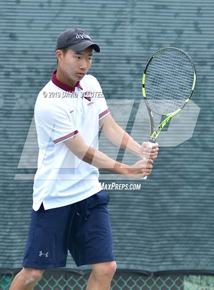 Thumbnail 3 in Menlo School vs. Lowell (CIF NorCal Regional Team Tennis Championships) photogallery.