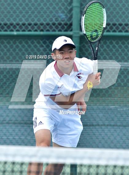 Thumbnail 2 in Menlo School vs. Lowell (CIF NorCal Regional Team Tennis Championships) photogallery.