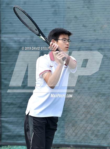 Thumbnail 3 in Menlo School vs. Lowell (CIF NorCal Regional Team Tennis Championships) photogallery.