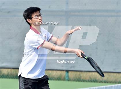 Thumbnail 2 in Menlo School vs. Lowell (CIF NorCal Regional Team Tennis Championships) photogallery.