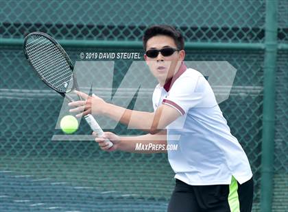 Thumbnail 1 in Menlo School vs. Lowell (CIF NorCal Regional Team Tennis Championships) photogallery.