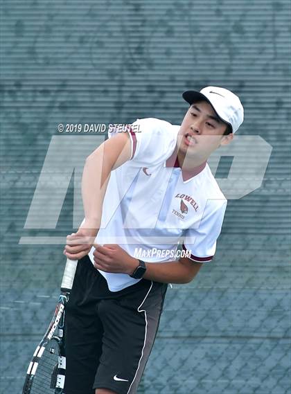 Thumbnail 3 in Menlo School vs. Lowell (CIF NorCal Regional Team Tennis Championships) photogallery.