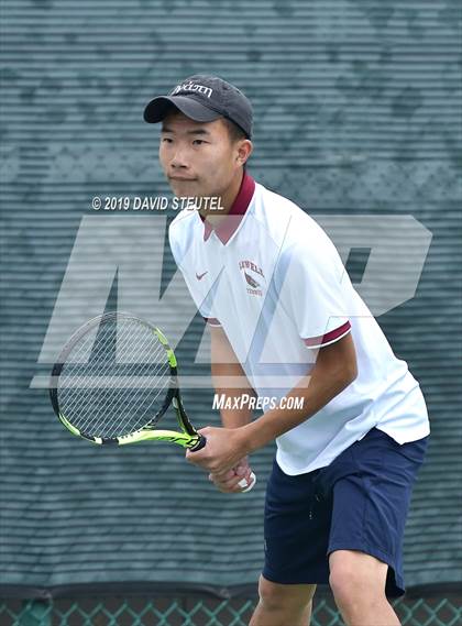 Thumbnail 2 in Menlo School vs. Lowell (CIF NorCal Regional Team Tennis Championships) photogallery.