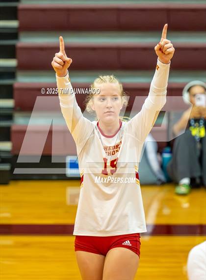 Thumbnail 2 in Cathedral Catholic vs Plano East (Volleypalooza Gold Division Semifinal) photogallery.