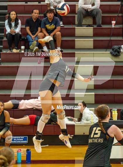 Thumbnail 2 in Cathedral Catholic vs Plano East (Volleypalooza Gold Division Semifinal) photogallery.