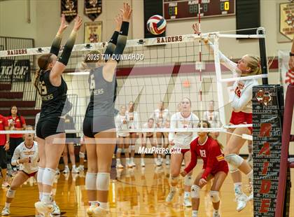 Thumbnail 1 in Cathedral Catholic vs Plano East (Volleypalooza Gold Division Semifinal) photogallery.