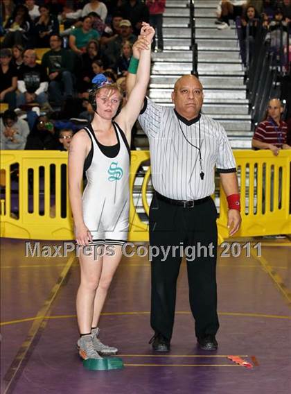 Thumbnail 2 in CIF State Girls Wrestling Championships (Semifinals) photogallery.