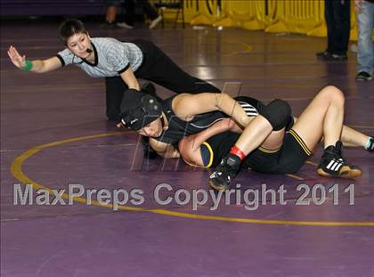 Thumbnail 2 in CIF State Girls Wrestling Championships (Semifinals) photogallery.