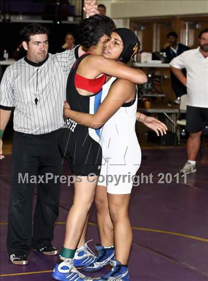 Thumbnail 3 in CIF State Girls Wrestling Championships (Semifinals) photogallery.