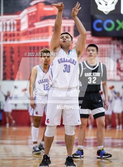 Thumbnail 2 in GV Christian vs. Sage Ridge (NIAA Class 1A State Boys Quarterfinal) photogallery.