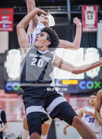 Thumbnail 3 in GV Christian vs. Sage Ridge (NIAA Class 1A State Boys Quarterfinal) photogallery.