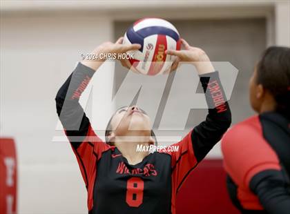 Thumbnail 1 in Morenci vs Heritage Academy (The Florence VB Invitational) photogallery.