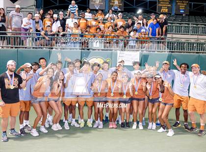 Thumbnail 3 in Seven Lakes vs Westwood (UIL 6A Tennis Finals) photogallery.