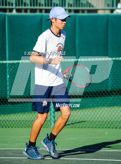 Thumbnail 2 in Seven Lakes vs Westwood (UIL 6A Tennis Finals) photogallery.