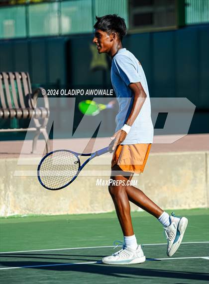 Thumbnail 3 in Seven Lakes vs Westwood (UIL 6A Tennis Finals) photogallery.