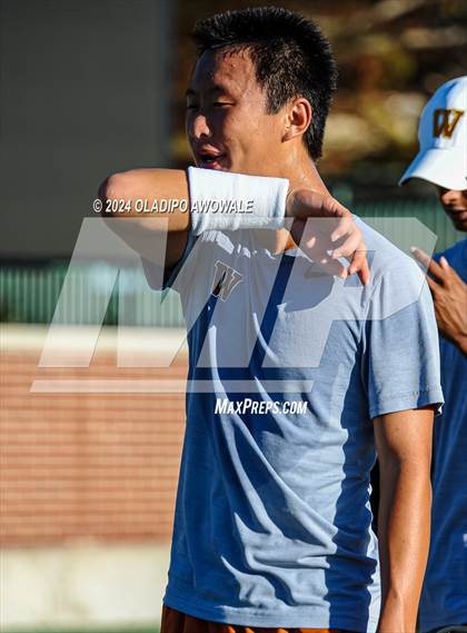 Thumbnail 3 in Seven Lakes vs Westwood (UIL 6A Tennis Finals) photogallery.