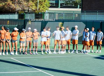 Thumbnail 3 in Seven Lakes vs Westwood (UIL 6A Tennis Finals) photogallery.