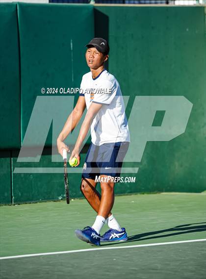 Thumbnail 3 in Seven Lakes vs Westwood (UIL 6A Tennis Finals) photogallery.