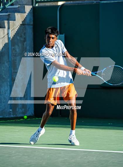 Thumbnail 3 in Seven Lakes vs Westwood (UIL 6A Tennis Finals) photogallery.