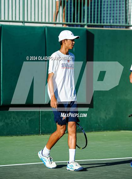 Thumbnail 1 in Seven Lakes vs Westwood (UIL 6A Tennis Finals) photogallery.
