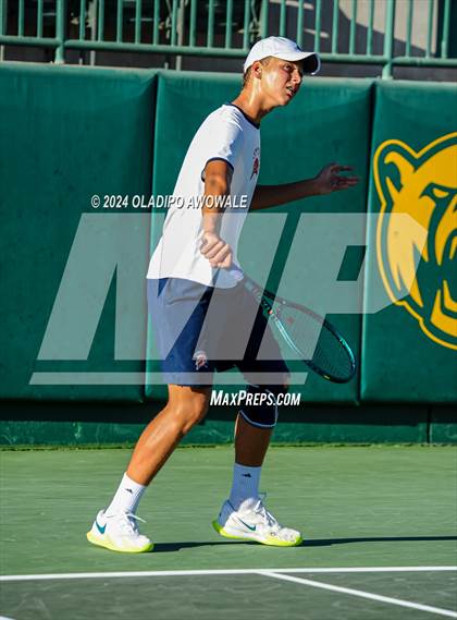 Thumbnail 2 in Seven Lakes vs Westwood (UIL 6A Tennis Finals) photogallery.
