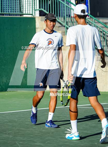 Thumbnail 2 in Seven Lakes vs Westwood (UIL 6A Tennis Finals) photogallery.