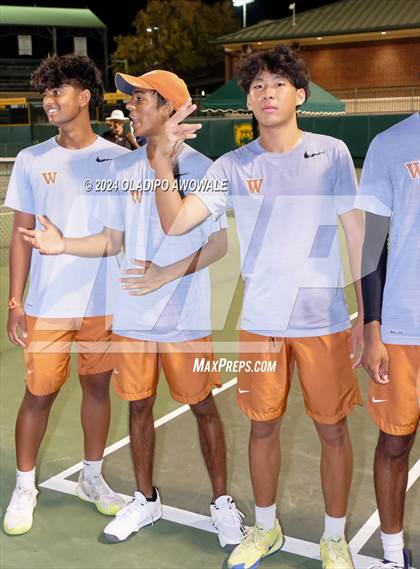 Thumbnail 1 in Seven Lakes vs Westwood (UIL 6A Tennis Finals) photogallery.