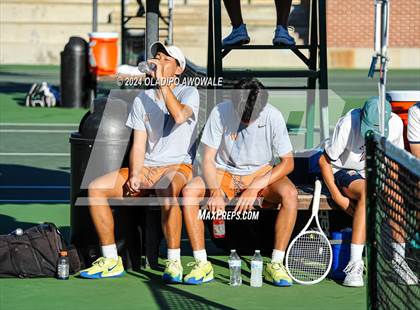 Thumbnail 3 in Seven Lakes vs Westwood (UIL 6A Tennis Finals) photogallery.