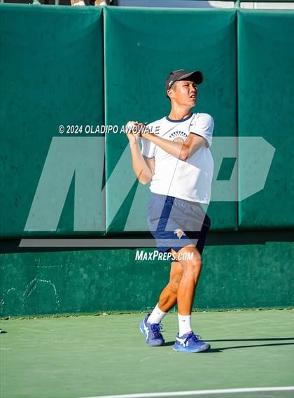 Thumbnail 3 in Seven Lakes vs Westwood (UIL 6A Tennis Finals) photogallery.