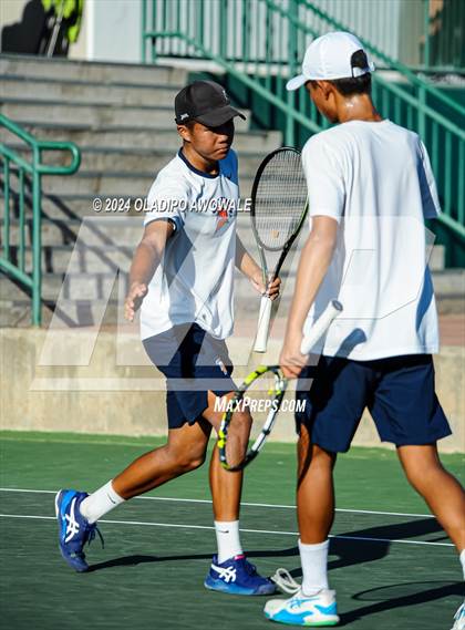 Thumbnail 3 in Seven Lakes vs Westwood (UIL 6A Tennis Finals) photogallery.