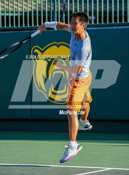 Thumbnail 3 in Seven Lakes vs Westwood (UIL 6A Tennis Finals) photogallery.