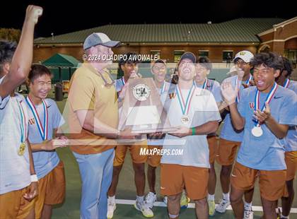 Thumbnail 2 in Seven Lakes vs Westwood (UIL 6A Tennis Finals) photogallery.