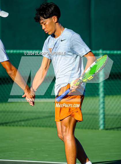 Thumbnail 2 in Seven Lakes vs Westwood (UIL 6A Tennis Finals) photogallery.