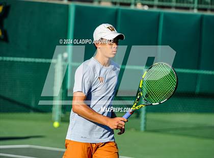 Thumbnail 3 in Seven Lakes vs Westwood (UIL 6A Tennis Finals) photogallery.