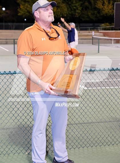 Thumbnail 3 in Seven Lakes vs Westwood (UIL 6A Tennis Finals) photogallery.