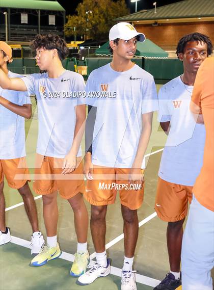 Thumbnail 3 in Seven Lakes vs Westwood (UIL 6A Tennis Finals) photogallery.