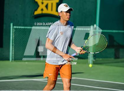 Thumbnail 2 in Seven Lakes vs Westwood (UIL 6A Tennis Finals) photogallery.